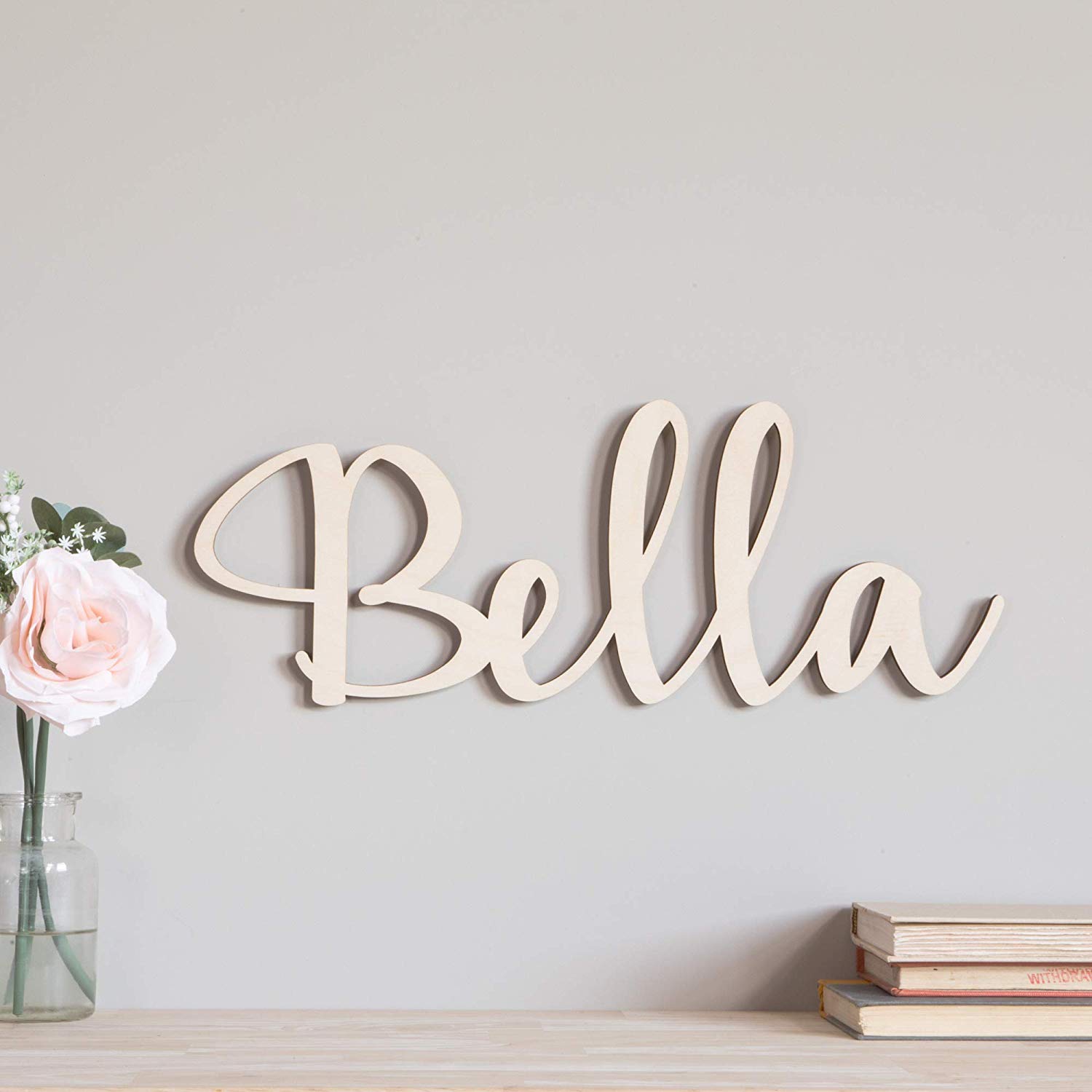 Personalized Wooden Name Sign Wall Plaque Thickness 1 2 Inch 12 15 